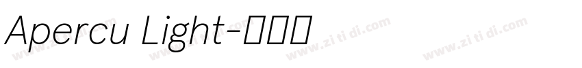 Apercu Light字体转换